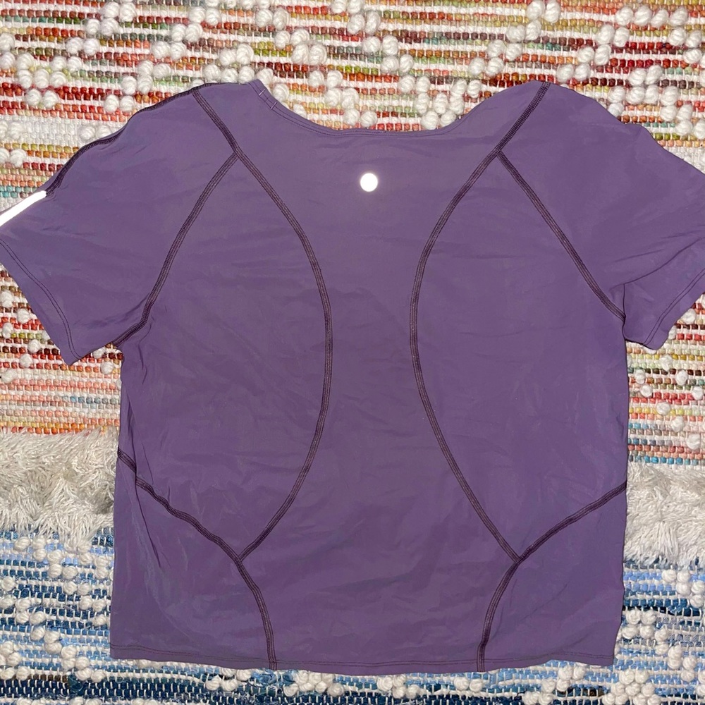 Purple Swiftly Relaxed Short Sleeve Crop